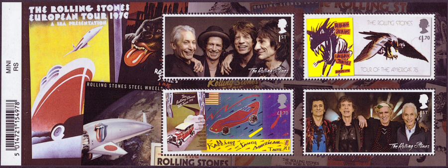 (image for) MS4622 2022 Rolling Stones Barcoded miniature sheet - Click Image to Close